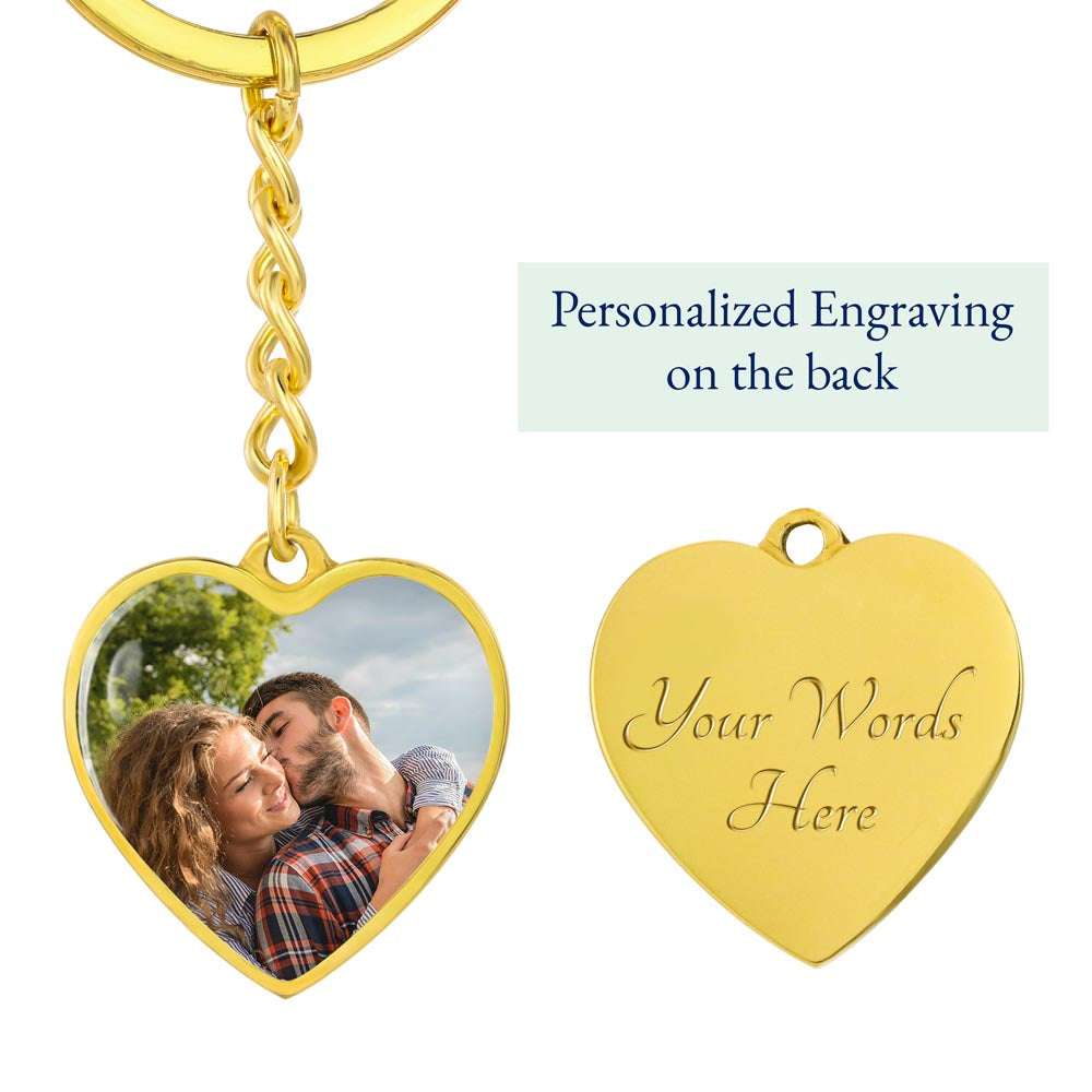 Photo Heart Keychain