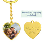 Photo Heart Keychain
