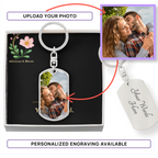 Custom Graphic Upload Dog Tag Keychain
