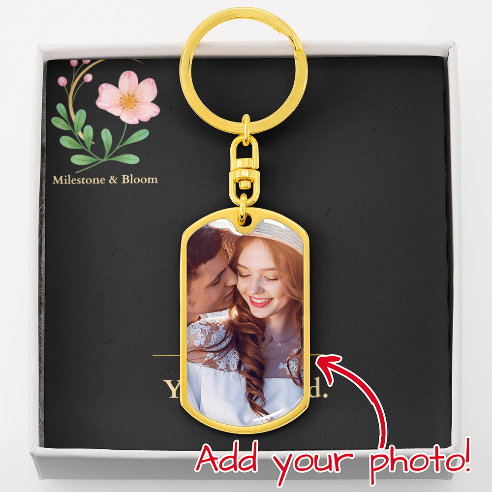 Custom Graphic Upload Dog Tag Keychain