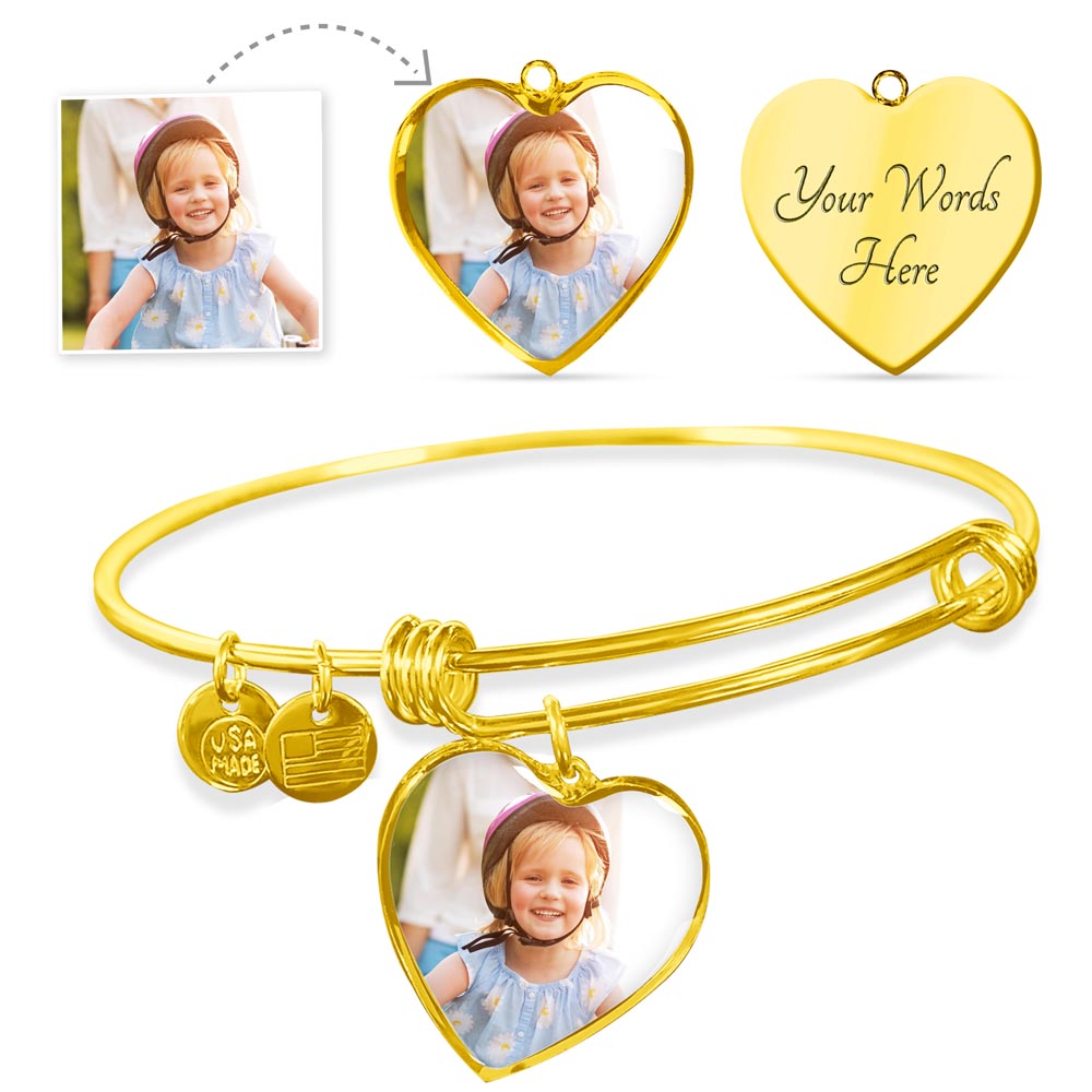 Custom Graphic Upload Heart Bangle