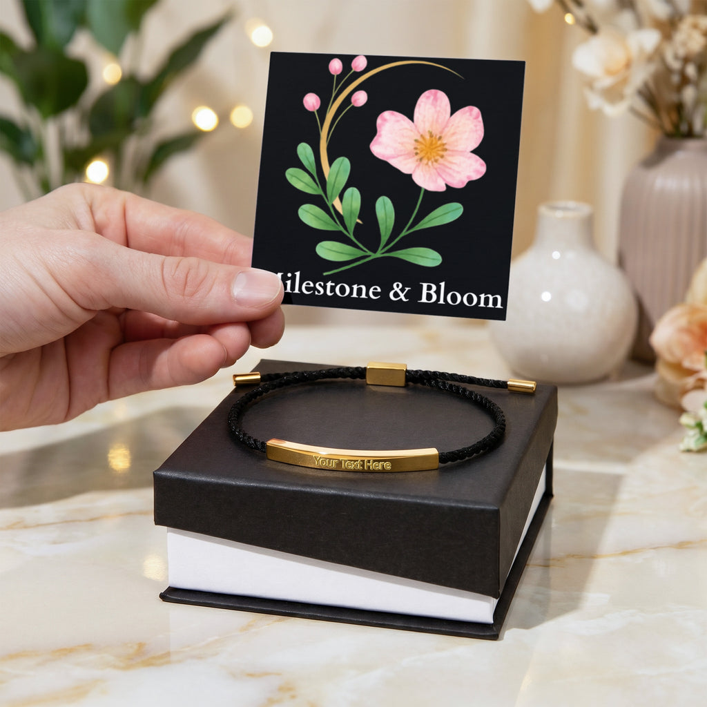Custom Engraved Bar Bracelet