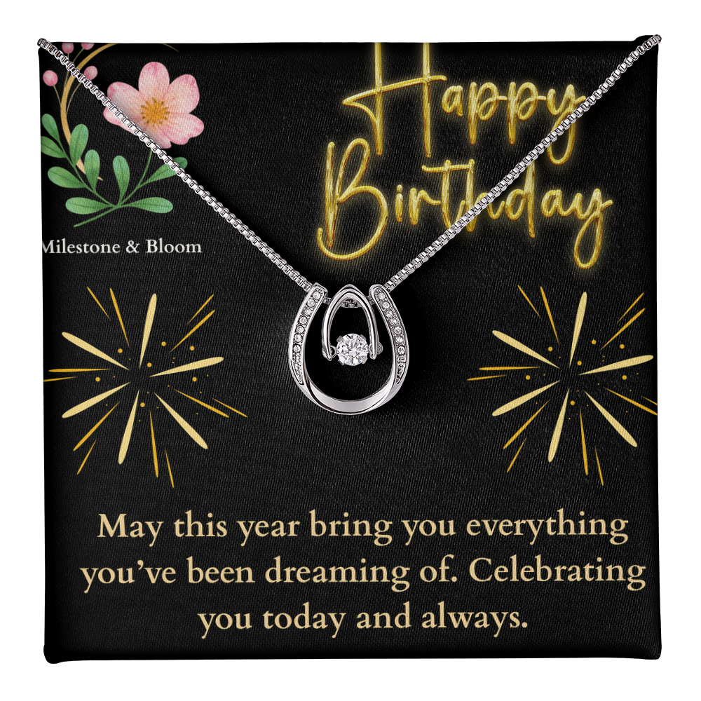 Lucky Love Necklace- Happy Birthday!