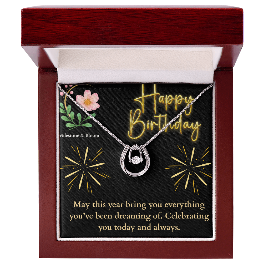 Lucky Love Necklace- Happy Birthday!