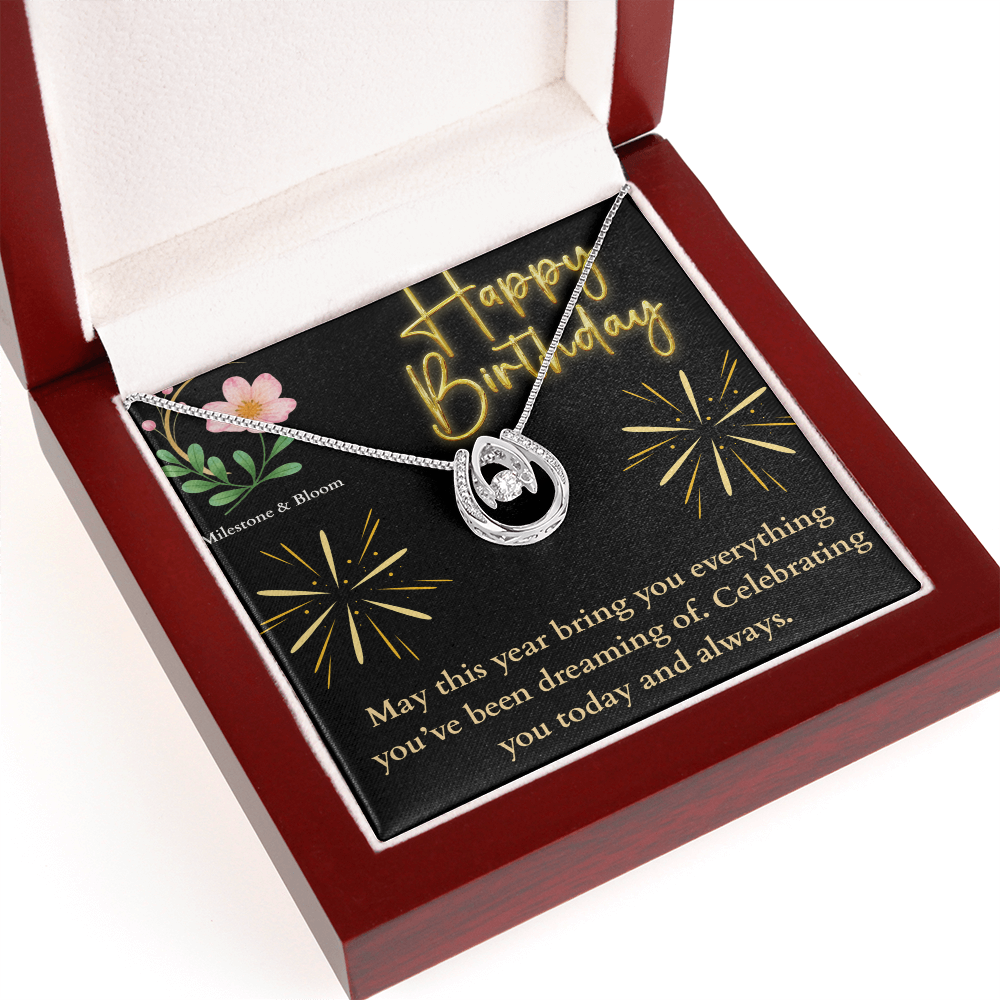 Lucky Love Necklace- Happy Birthday!