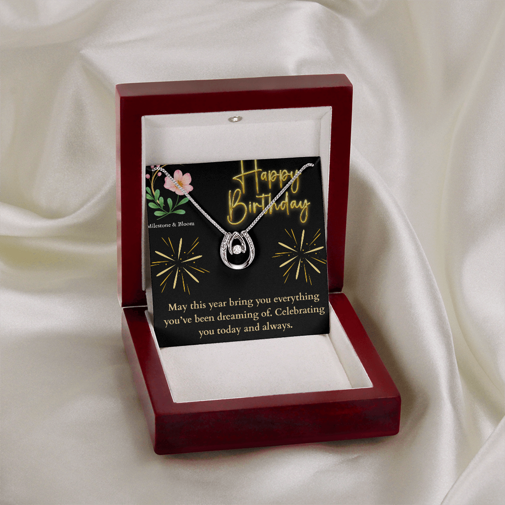 Lucky Love Necklace- Happy Birthday!
