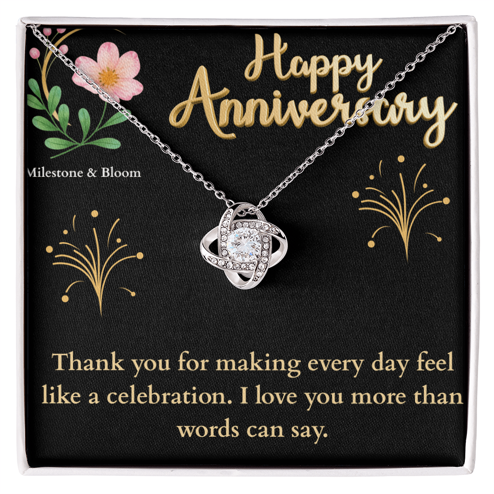 Love Knot Necklace -Happy Anniversary!