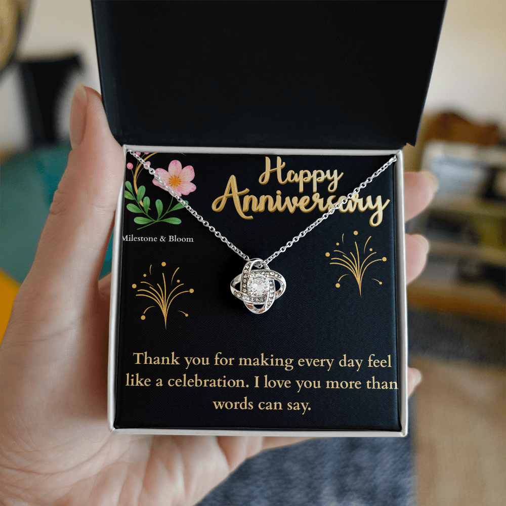 Love Knot Necklace -Happy Anniversary!