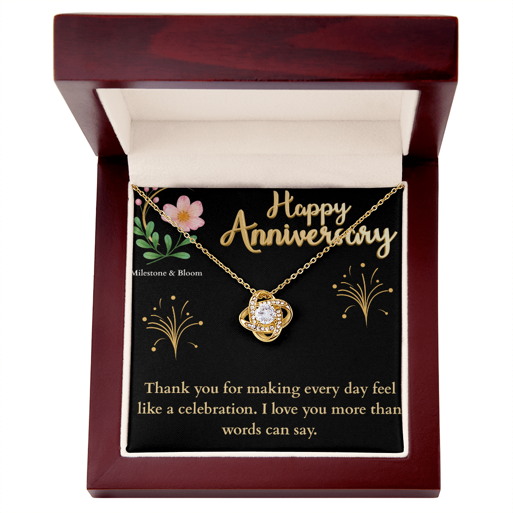 Love Knot Necklace -Happy Anniversary!