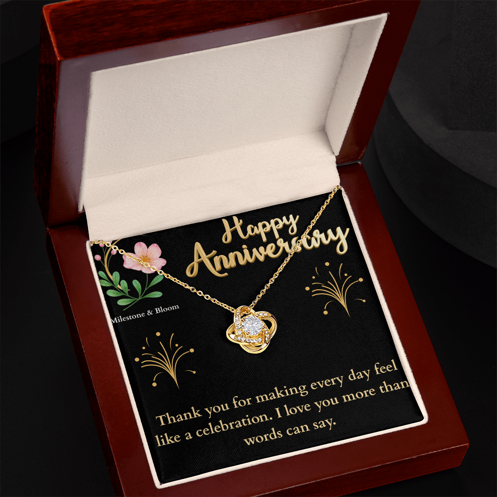Love Knot Necklace -Happy Anniversary!