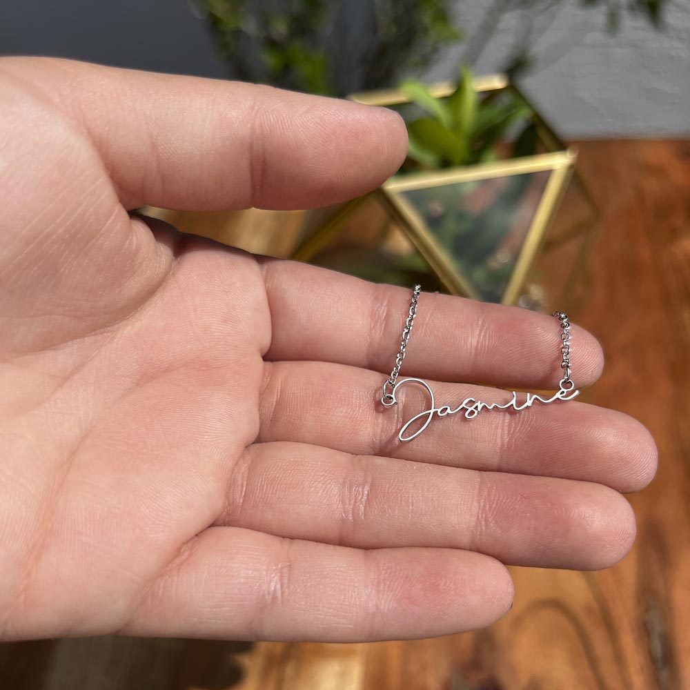 Signature Name Necklace - You make every day brighter!