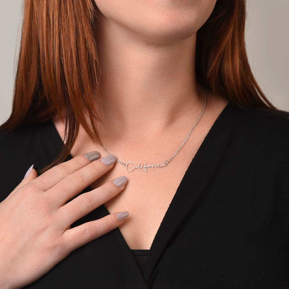 Signature Name Necklace - You make every day brighter!