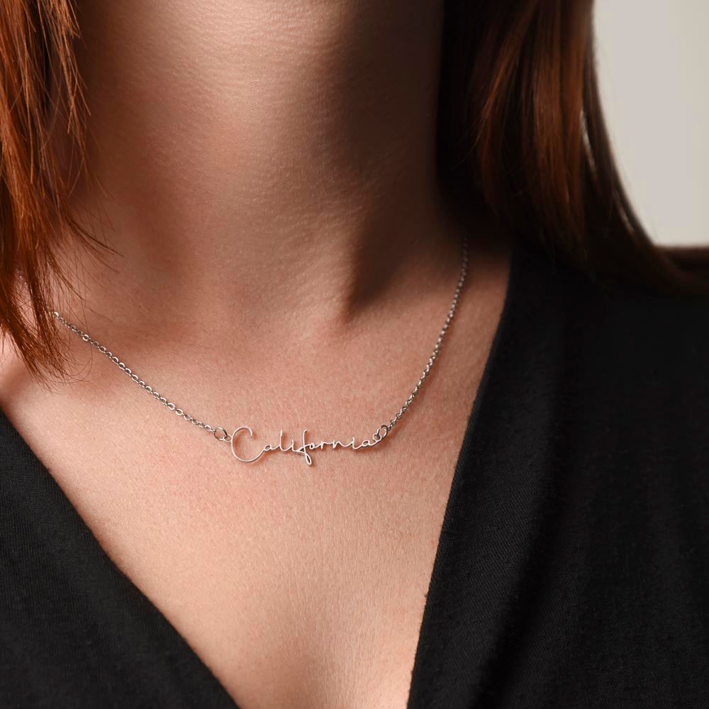 Signature Name Necklace - You make every day brighter!
