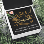 Signature Name Necklace - You make every day brighter!