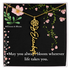 Flower Name Necklace