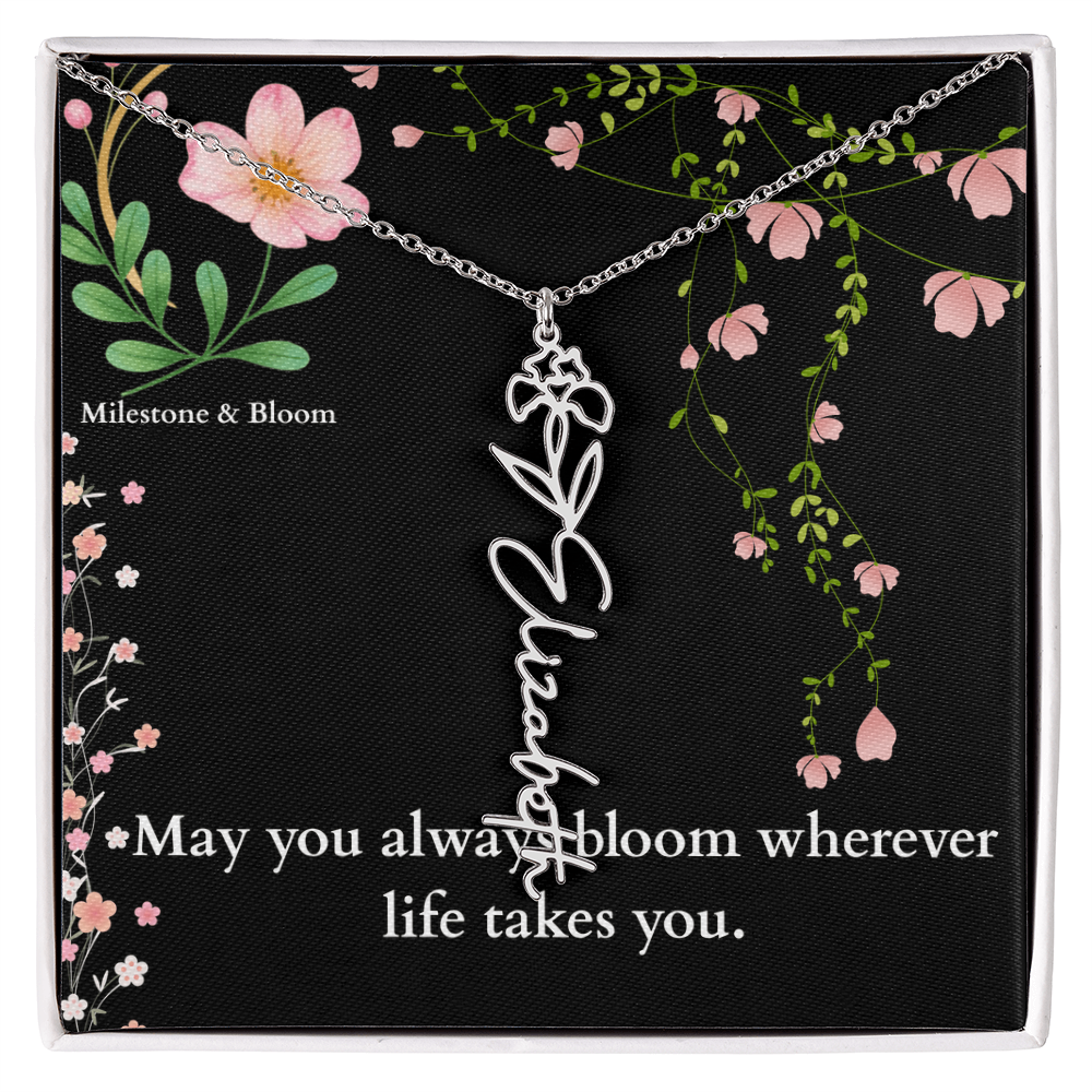 Flower Name Necklace