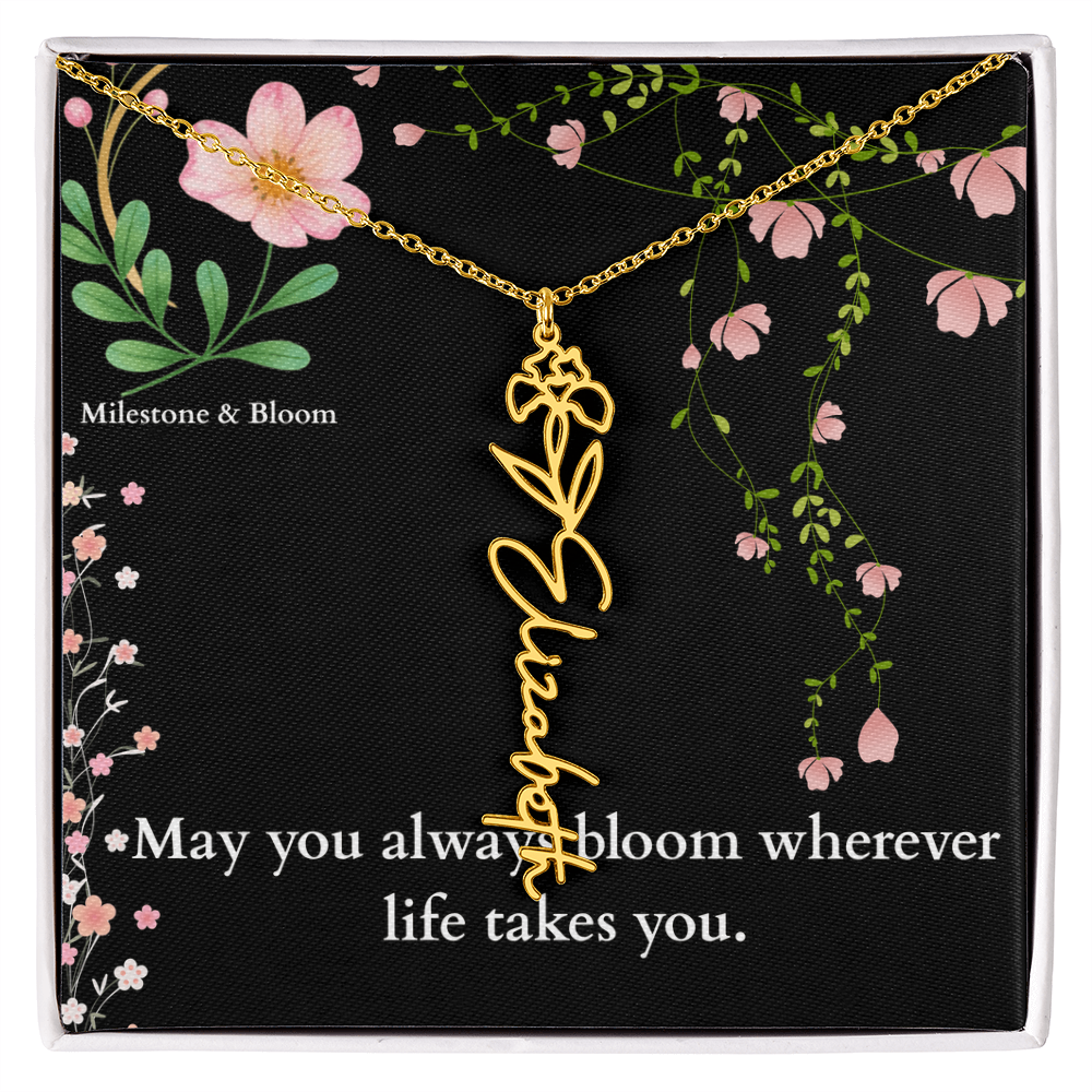 Flower Name Necklace