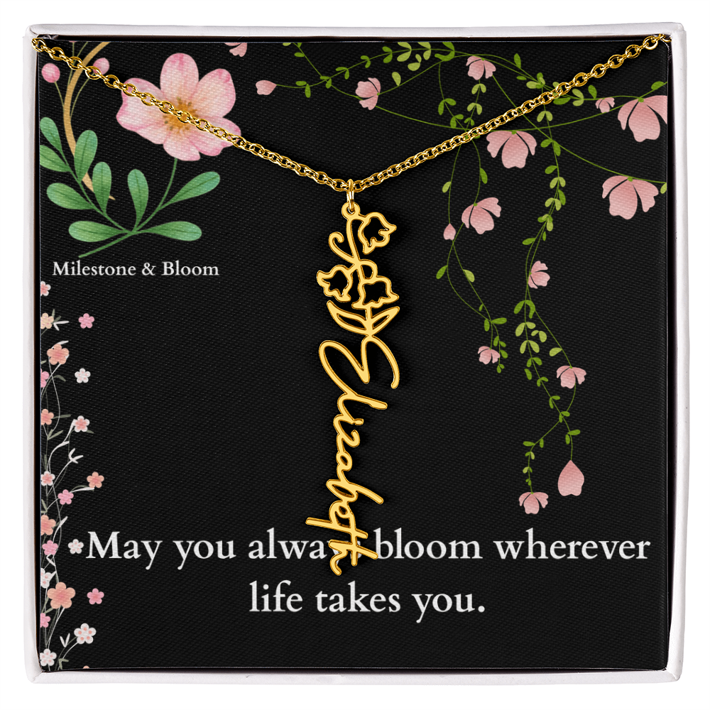 Flower Name Necklace