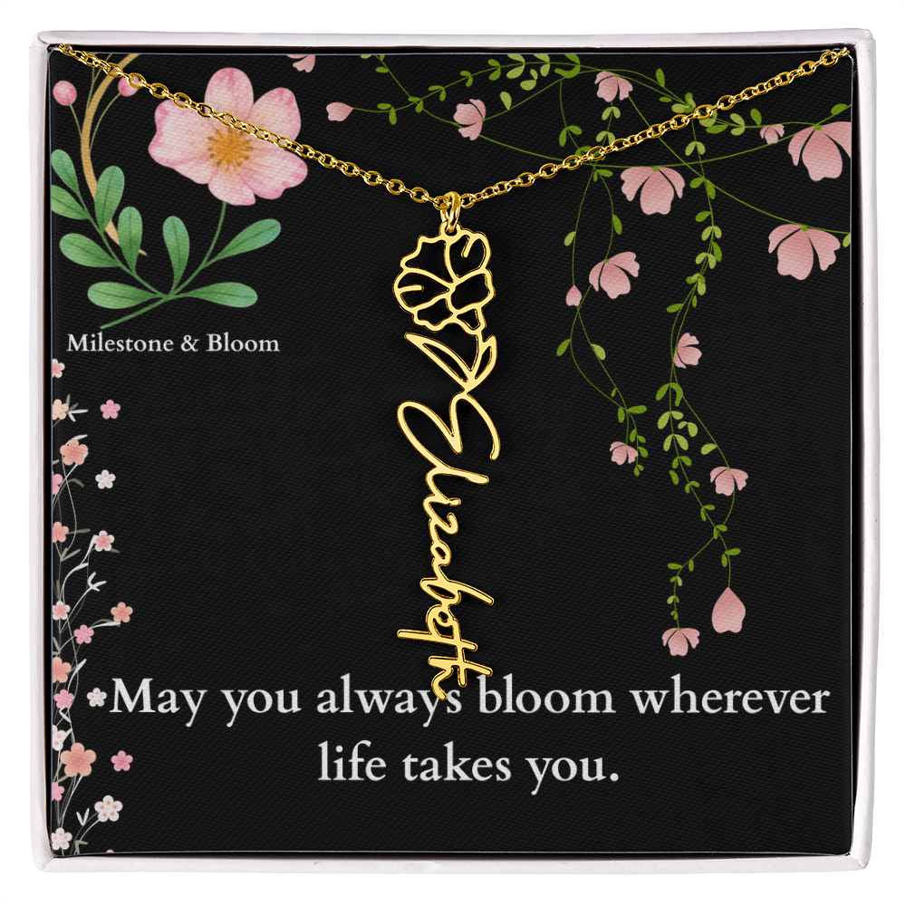 Flower Name Necklace