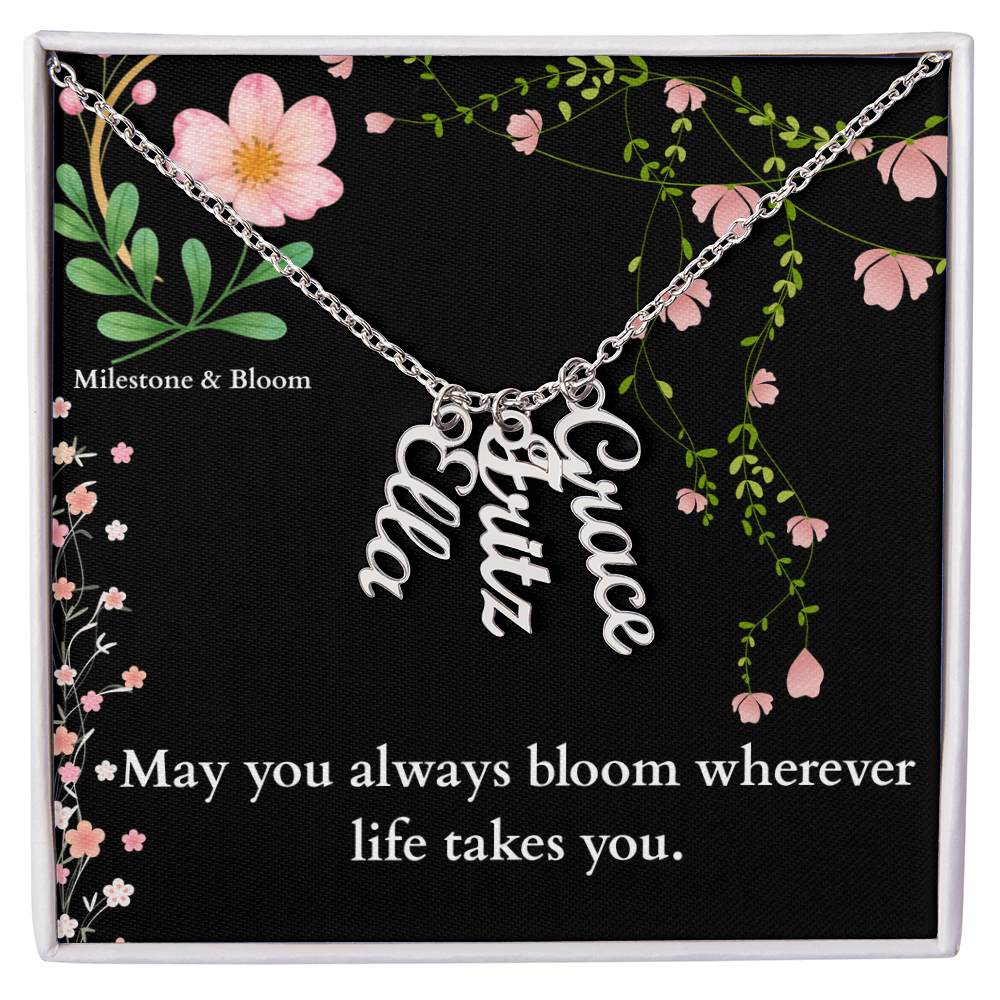 Multi-Vertical Name Necklace