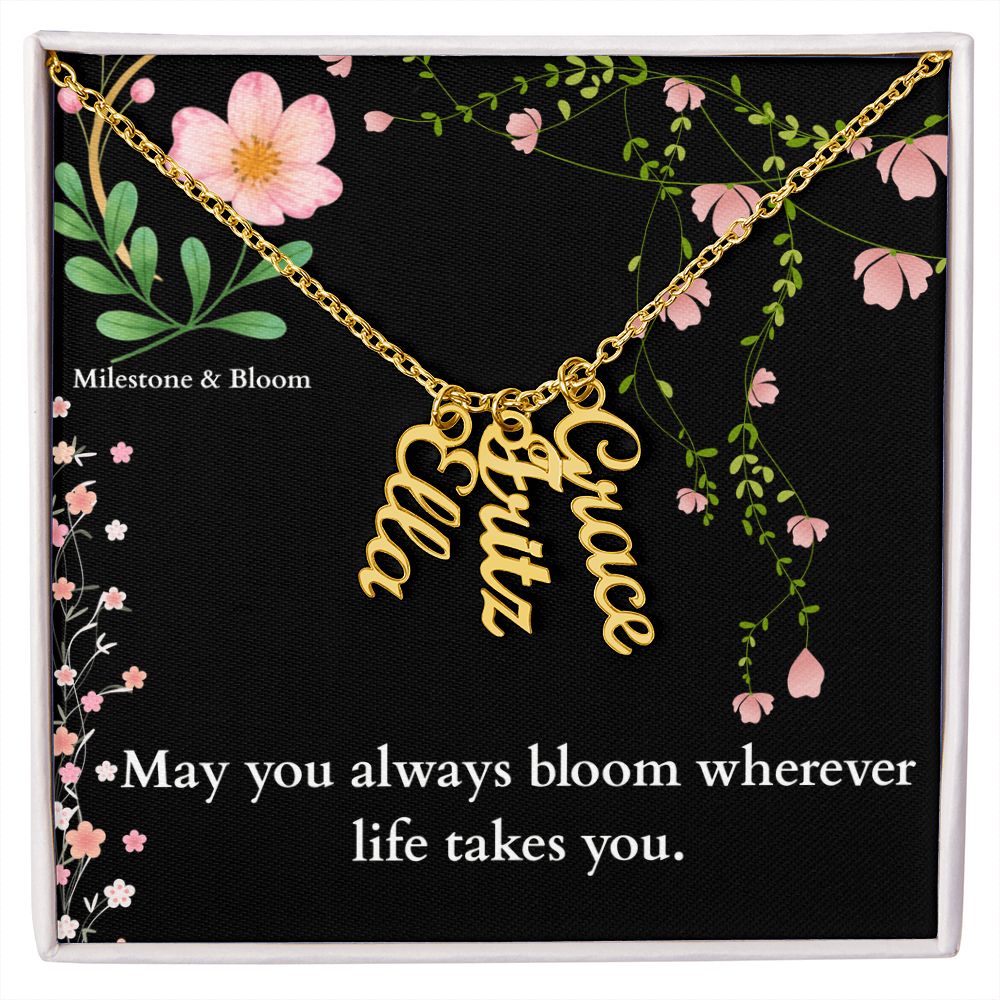 Multi-Vertical Name Necklace
