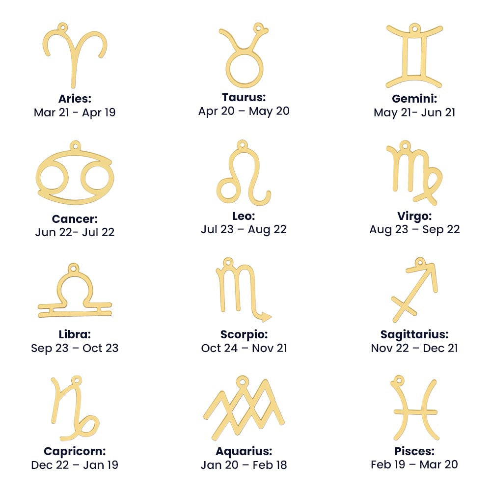 Zodiac Symbol Necklace- Reach for the stars!
