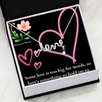 Cursive Love Necklace - Some love is too big for words