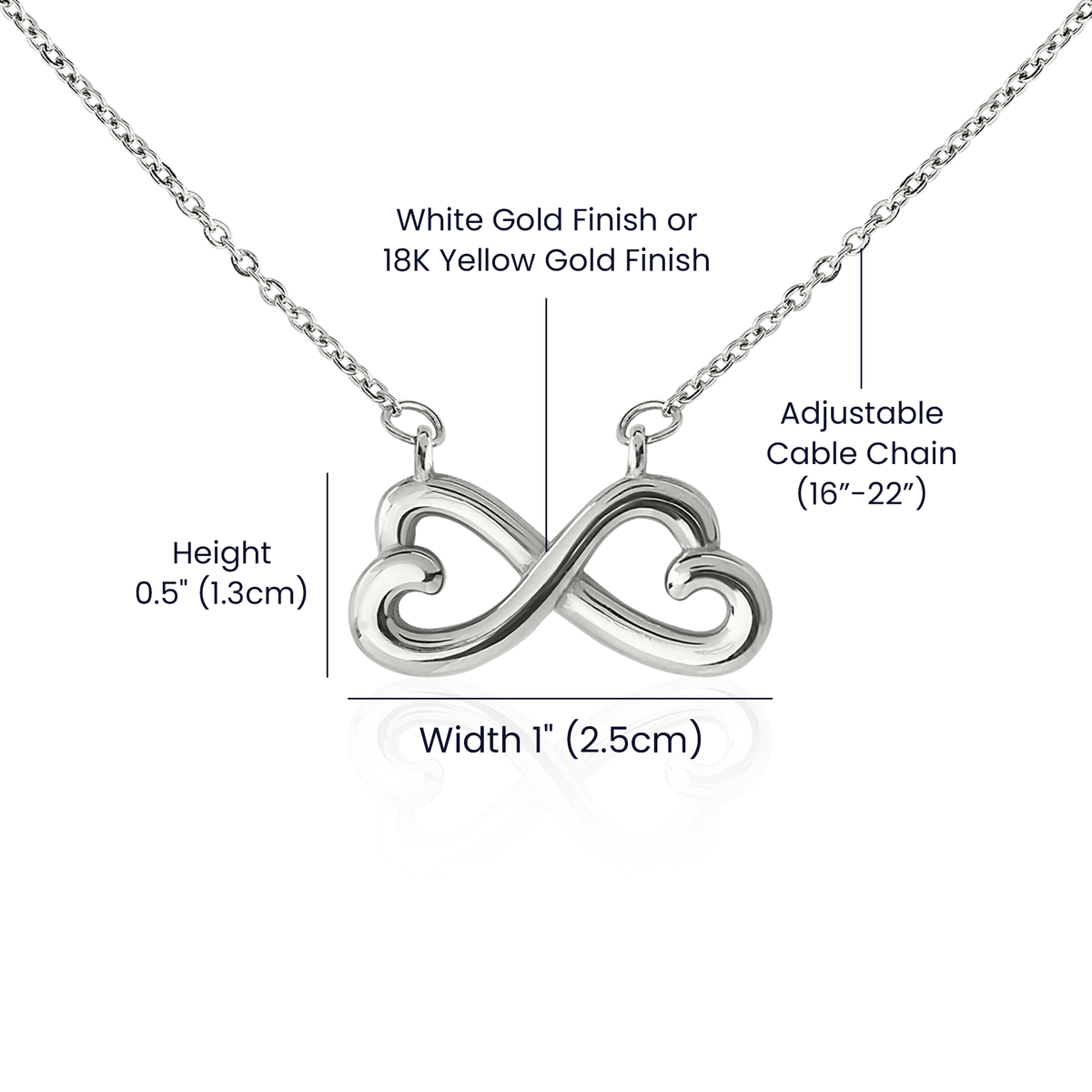 Infinity Heart Necklace- I love you to infinity and beyond