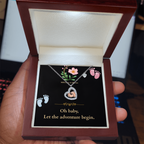 Baby Feet Heart Necklace