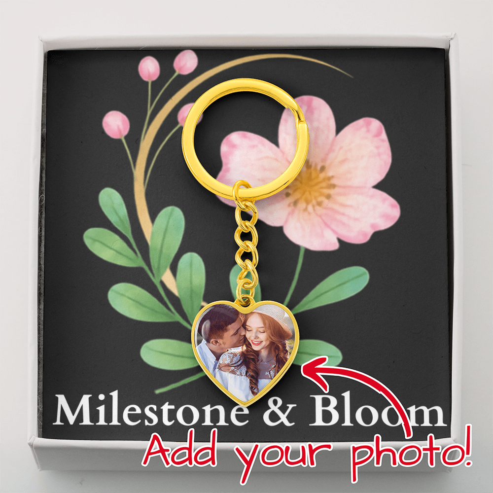 Photo Heart Keychain