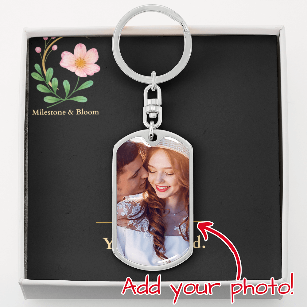 Custom Graphic Upload Dog Tag Keychain