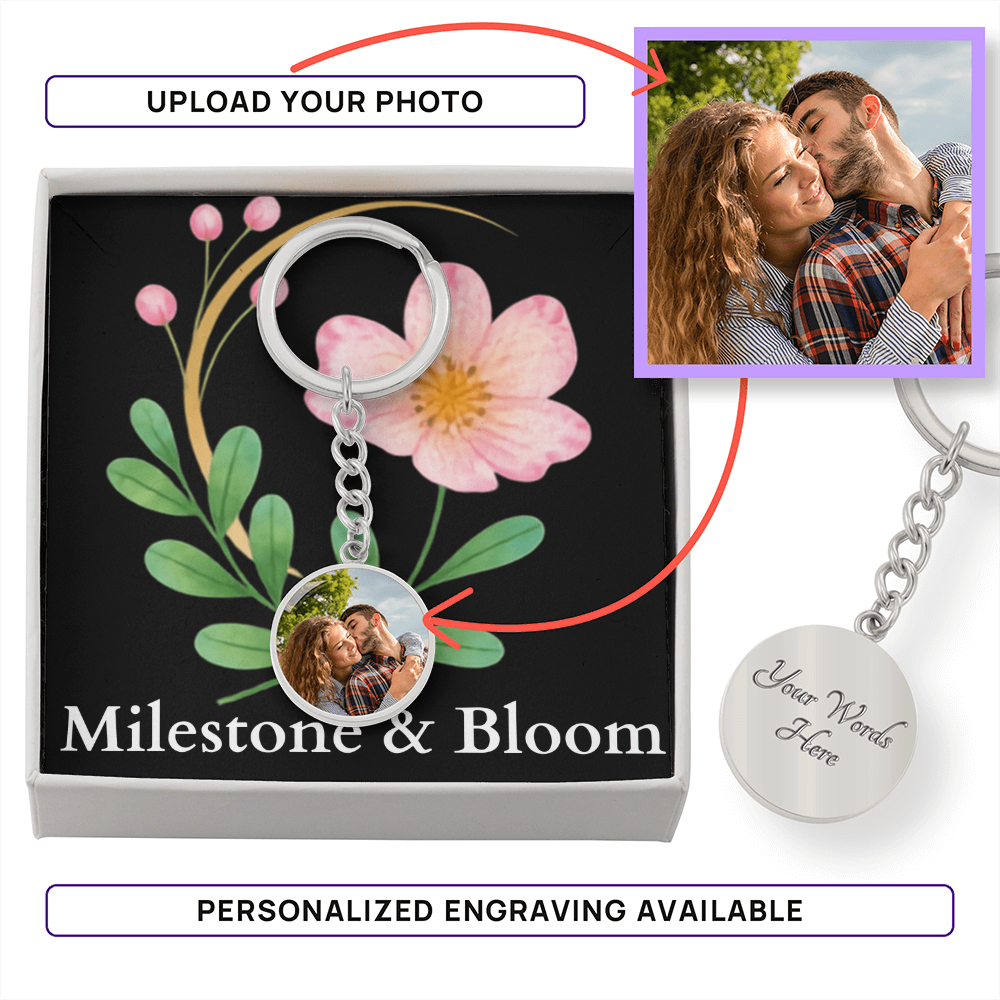 Circle Photo Keychain