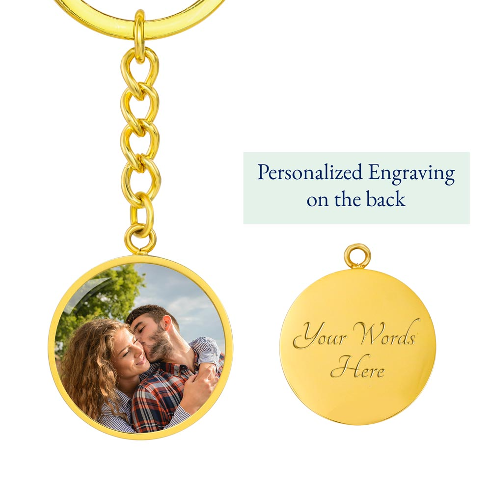 Circle Photo Keychain